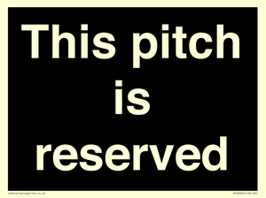 This pitch is reserved